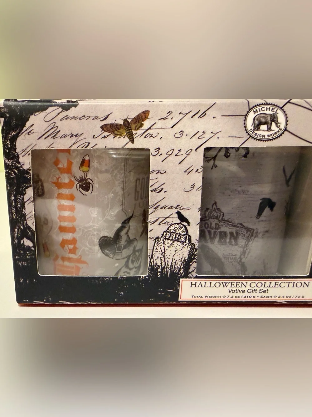 NWT Michel Design Works Halloween/Fall Votive Candle Gift Set 3 Pk Autumn Soy